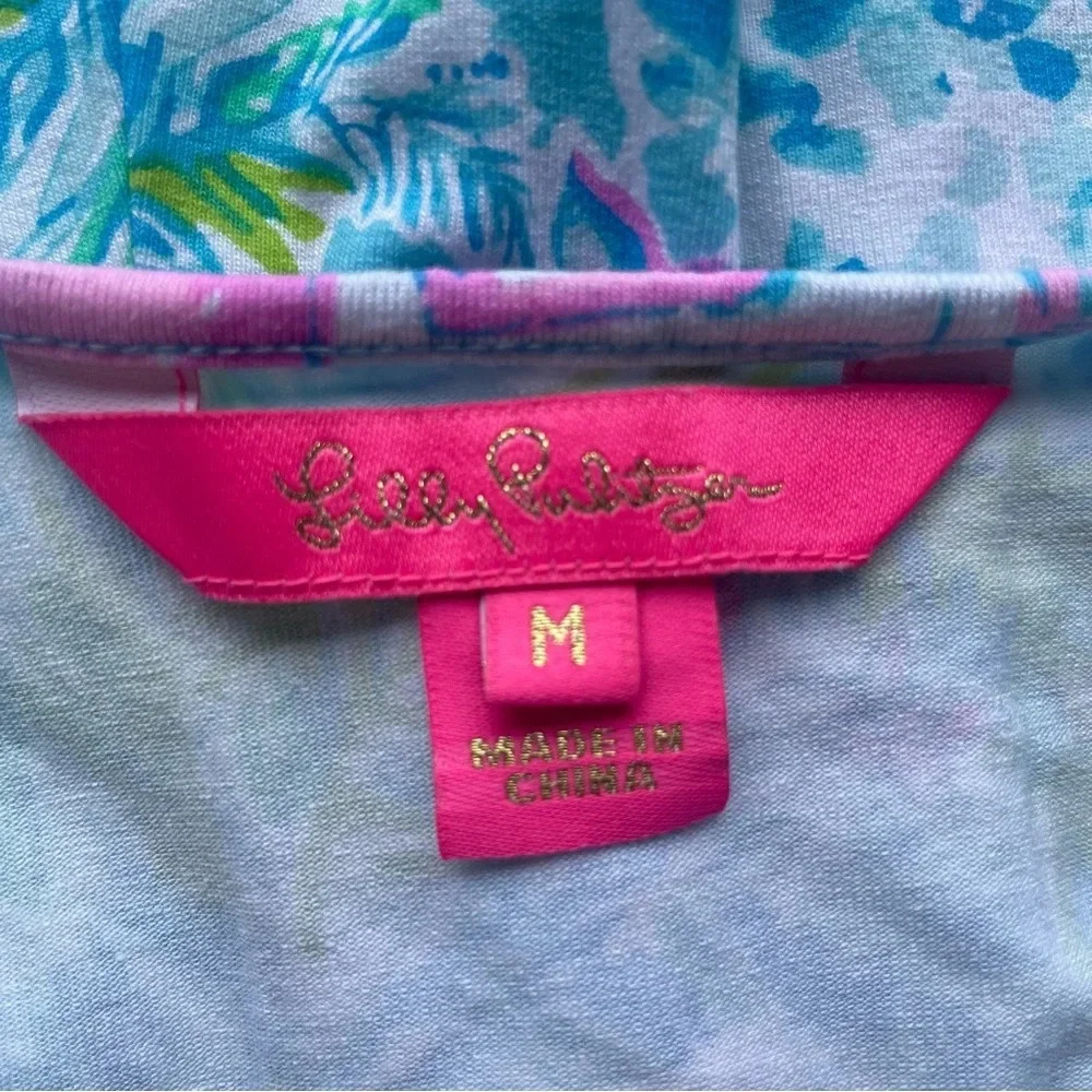 Lilly Pulitzer Analee Tropical Ruffle Romper What A Lovely Place 33087